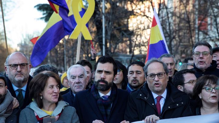 El presidente del Parlament, Roger Torrent, y el presidente de la Generalitat, Quim Torra / EFE
