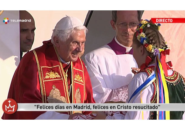 Actos de bienvenida al Papa en Madrid