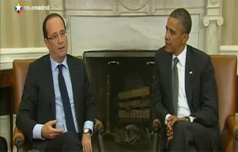Obama dice que el G8 abordará políticas de crecimiento tras recibir a Hollande
