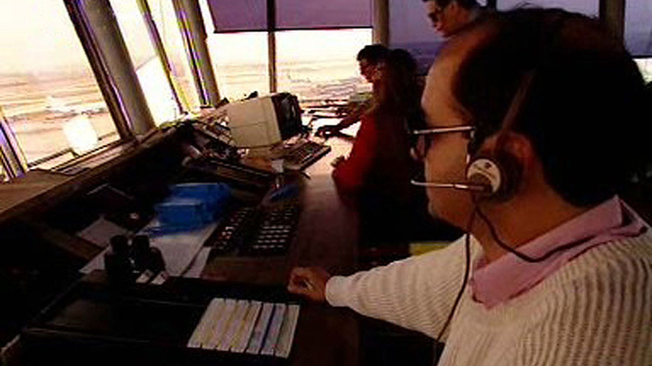 Controladores aéreos en Barajas