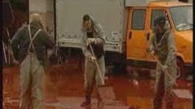 Los equipos de descontaminación húngaros tratan de evitar que el vertido tóxico llegue al Danubio