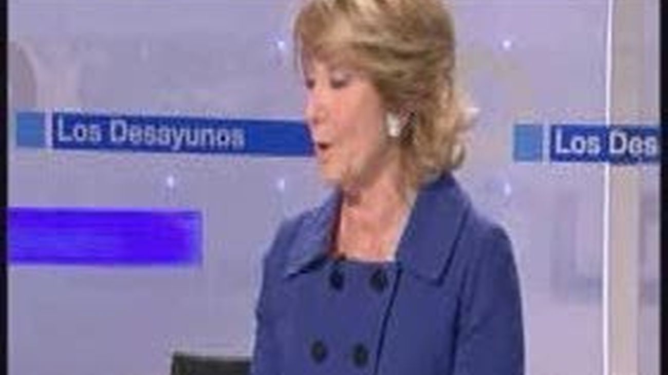 Aguirre: Zapatero admite que Madrid es la única que cumple lo que Hacienda ordena