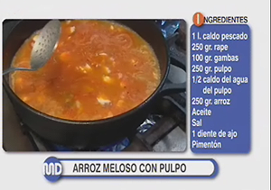Receta de arroz caldoso con pulpo