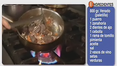 Receta de venado con setas