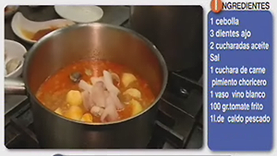 Receta de un guiso marinero