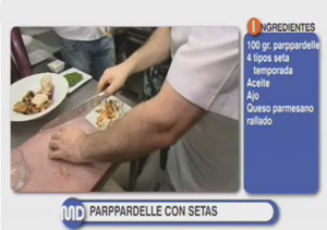 Pasta con setas en plena temporada