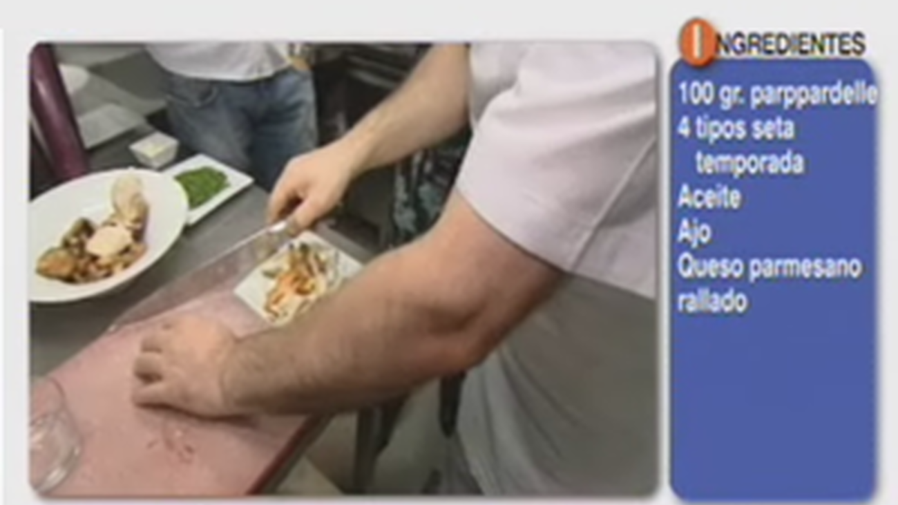 Pasta con setas en plena temporada