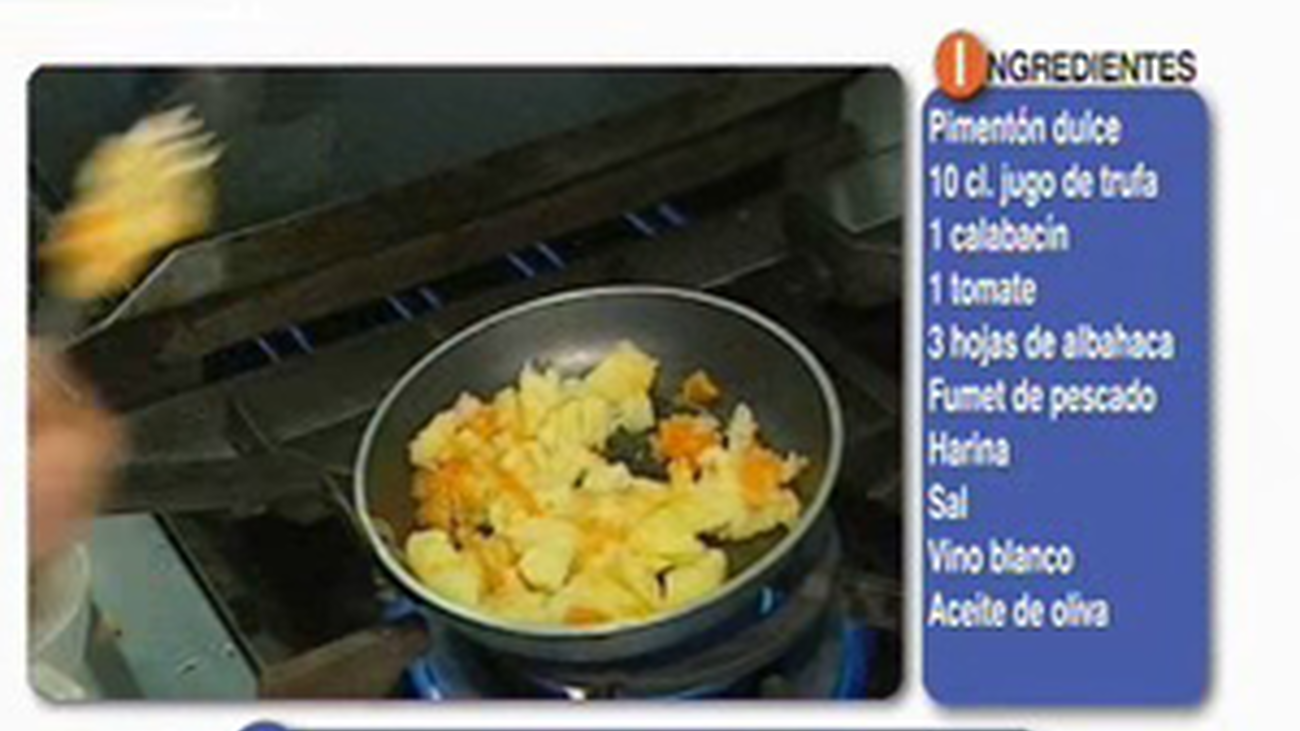 Receta de lubina con pisto