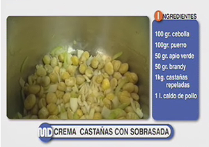 Receta de crema de castañas con sobrasada