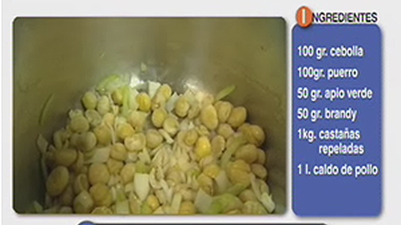 Receta de crema de castañas con sobrasada