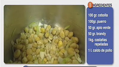 Receta de crema de castañas con sobrasada