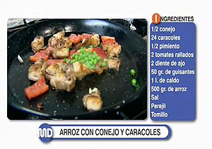 Receta de arroz con conejo y caracoles