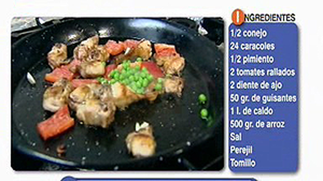 Receta de arroz con conejo y caracoles