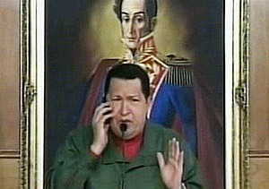 Chávez habla en directo con Pedro Rodríguez, responsable del Banco Provincial