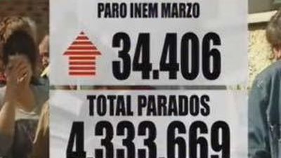 El paro supera por primera vez en la historia los 4,3 millones de desempleados