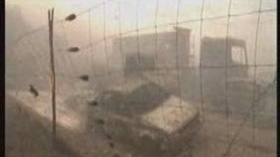 Diez muertos en una colisión múltiple en Alemania por una tormenta de arena