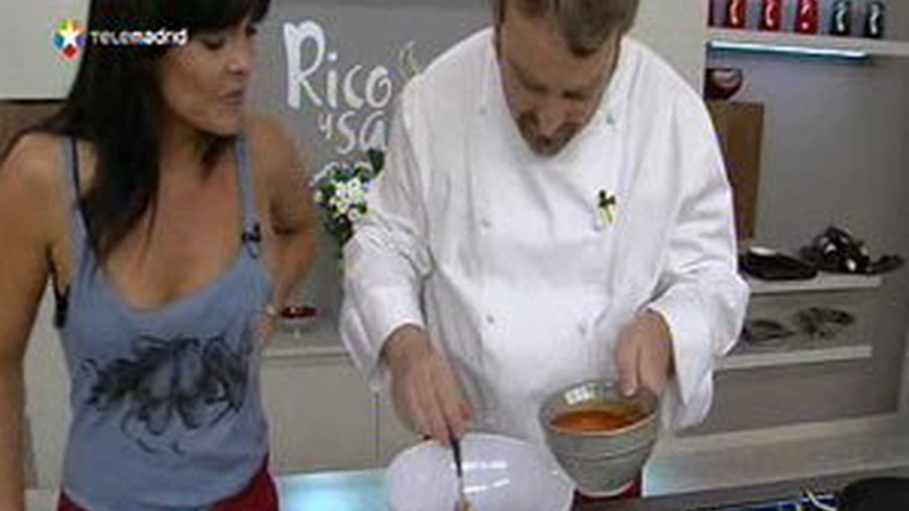 Lomo de merluza con maíz y conejo en salsa