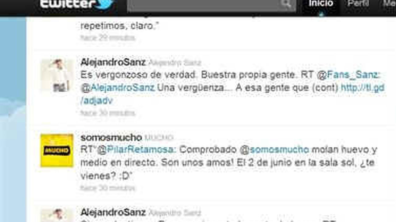 Alejandro Sanz se enfada y  deja de escribir en Twitter