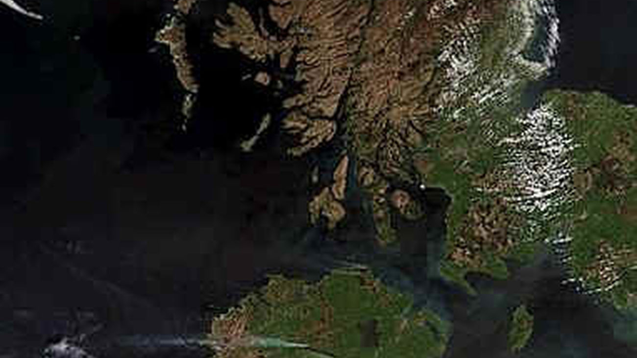Escocia e Irlanda del Norte pierden su verdor a vista de satélite
