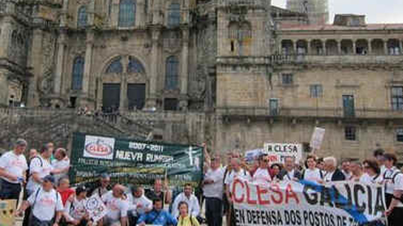Unos 150 trabajadores de Clesa peregrinan en defensa de sus empleos