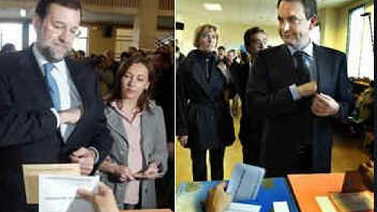 Zapatero votará a primera hora y Rajoy lo hará a media mañana