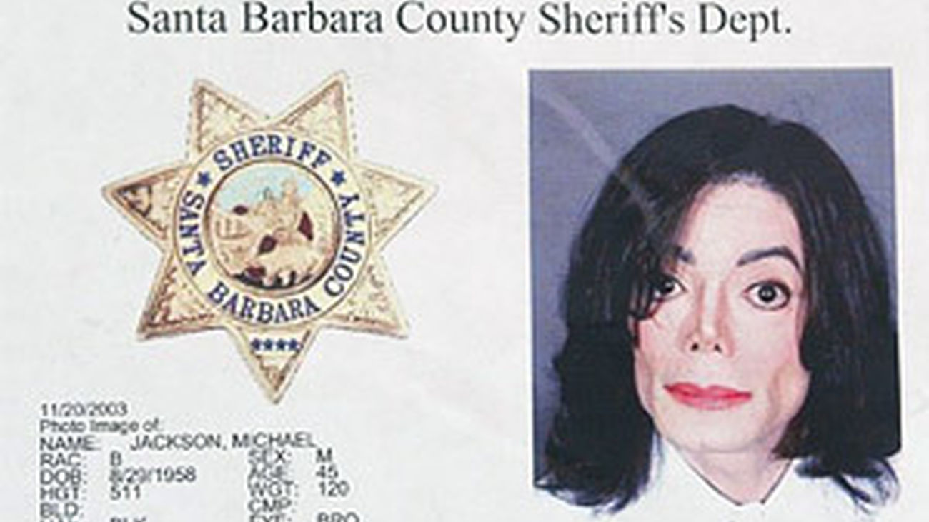 Ficha policial de Michael Jackson