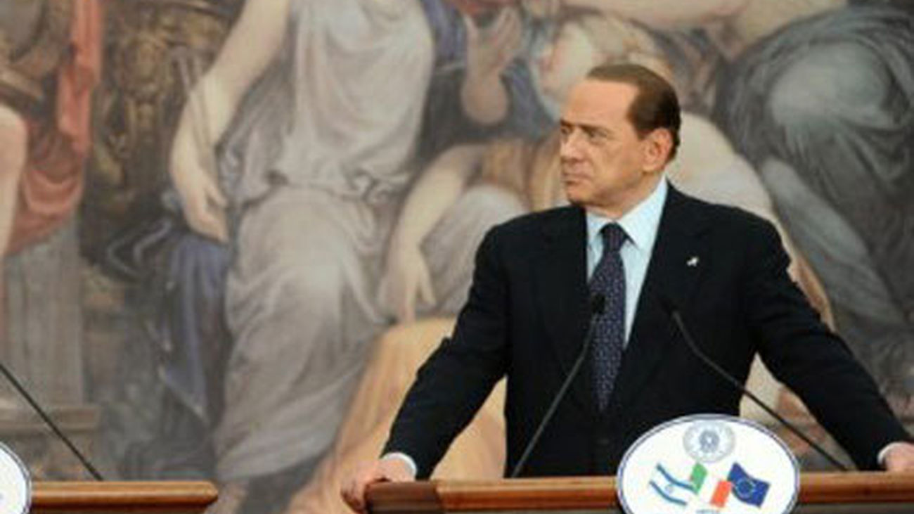 Silvio Berlusconi durante una intervención