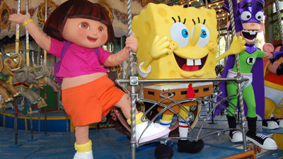 Bob Esponja, Patricio, Dora la Exploradora, Fanboy y Chum-Chum, pasarán el verano en el Parque de Atracciones