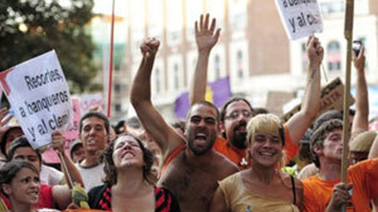 indignados manifestados en Madrid