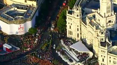 Acto de bienvenida en Cibeles