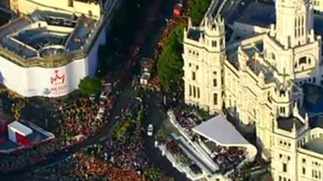 Acto de bienvenida en Cibeles