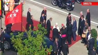 El Papa llega a San Lorenzo de El Escorial
