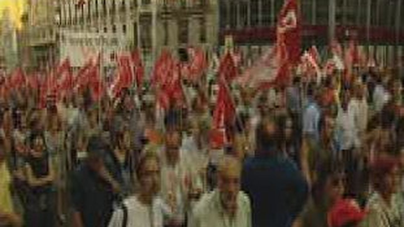 Manifestiación de los sindicatos contra la reforma constitucional