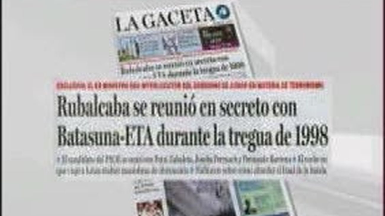 Rubalcaba se reunió en secreto personalmente con Batasuna-ETA durante la tregua de 1998