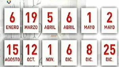 La Comunidad aprueba el calendario de fiestas laborales para el año 2012