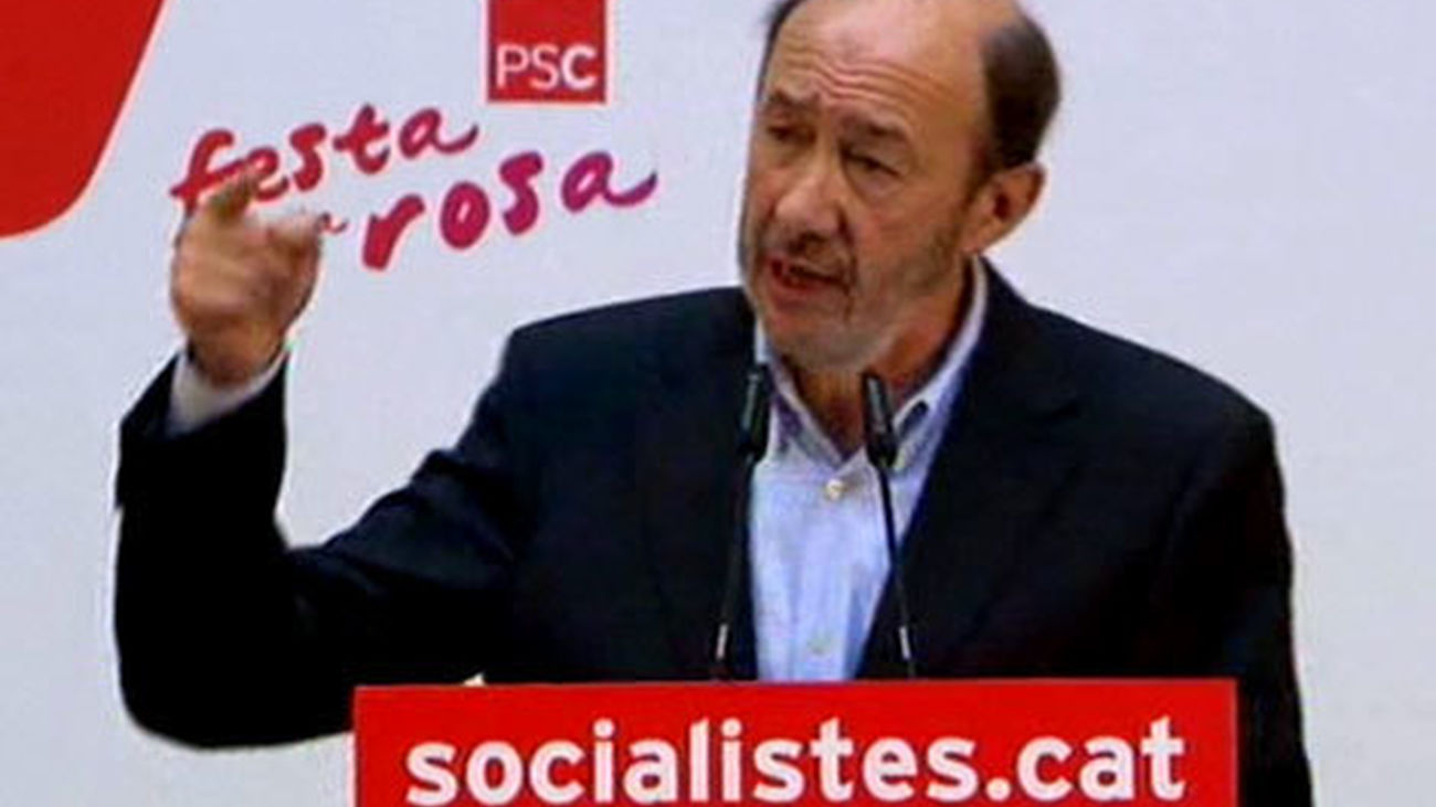 Rubalcaba en la fiesta de la Rosa del PSOE