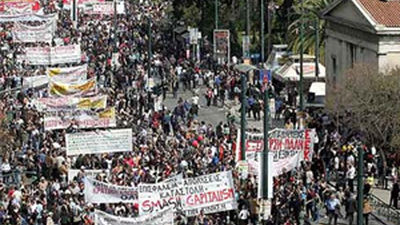 Los sindicatos griegos convocan una huelga general para este martes