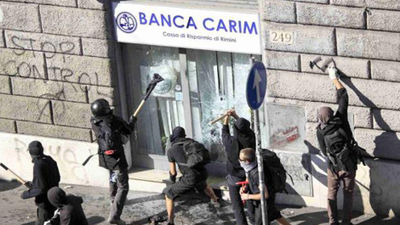 Los violentos que causaron la batalla campal en Roma se entrenaron en Grecia