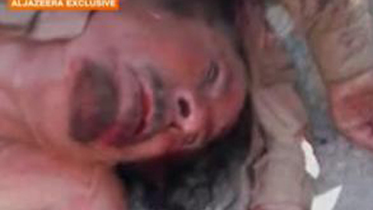 La muerte de Gadafi (imágen de Al Jazeera)