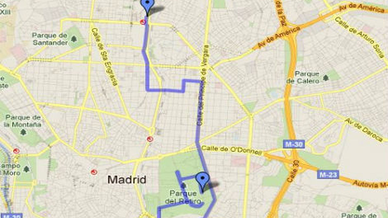 Recorrido carrera popular