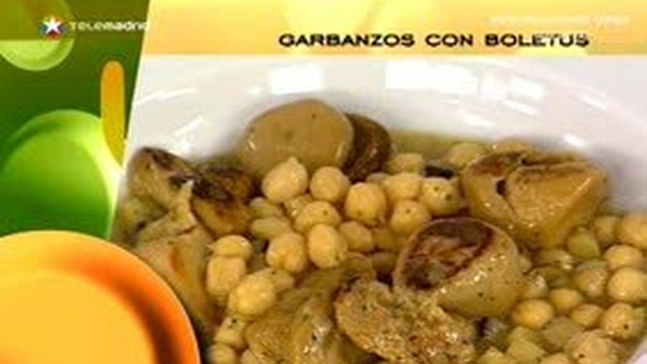 Garbanzos con boletus