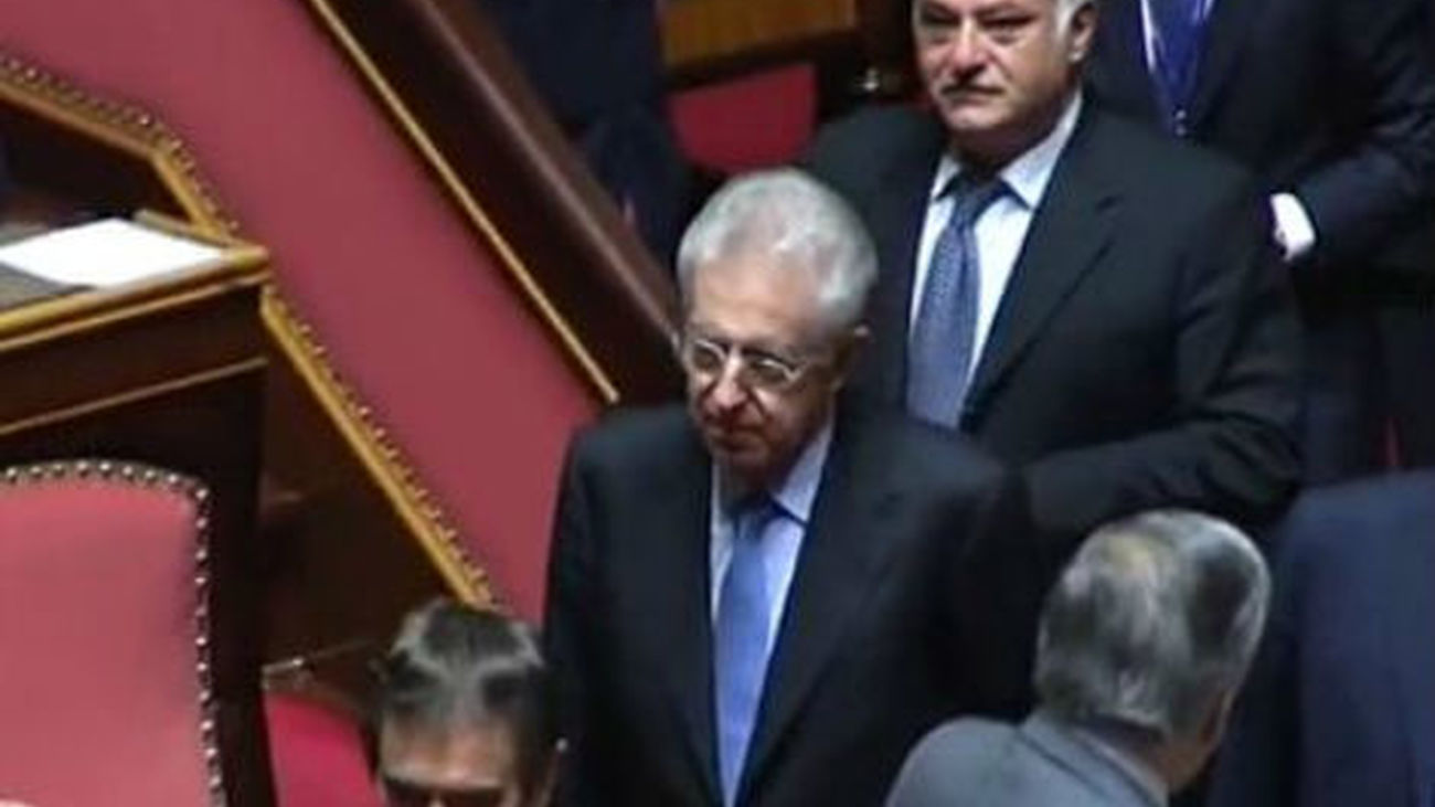 Mario Monti en el parlamento italiano