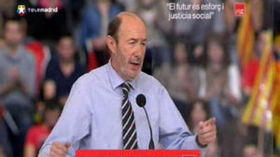 Rubalcaba avisa que fragmentar la izquierda sólo perjudica a los trabajadores