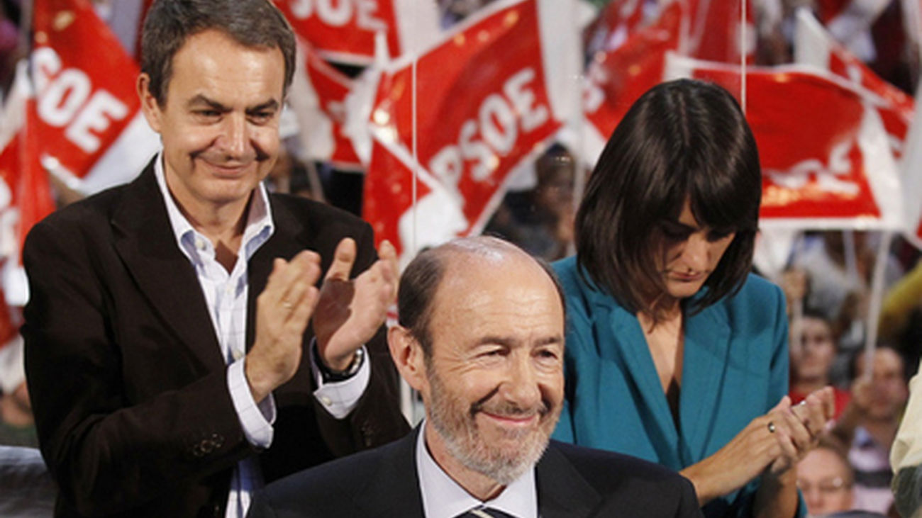 Rubalcaba y Zapatero, juntos en Málaga