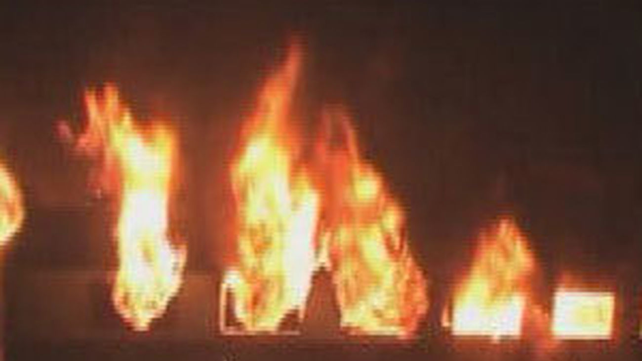 Incendio tren India