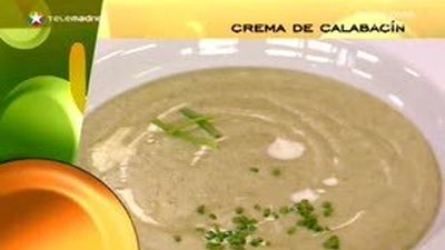Crema de calabacines y queso