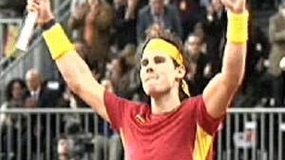 Nadal da el primer punto de la final de la Davis a España