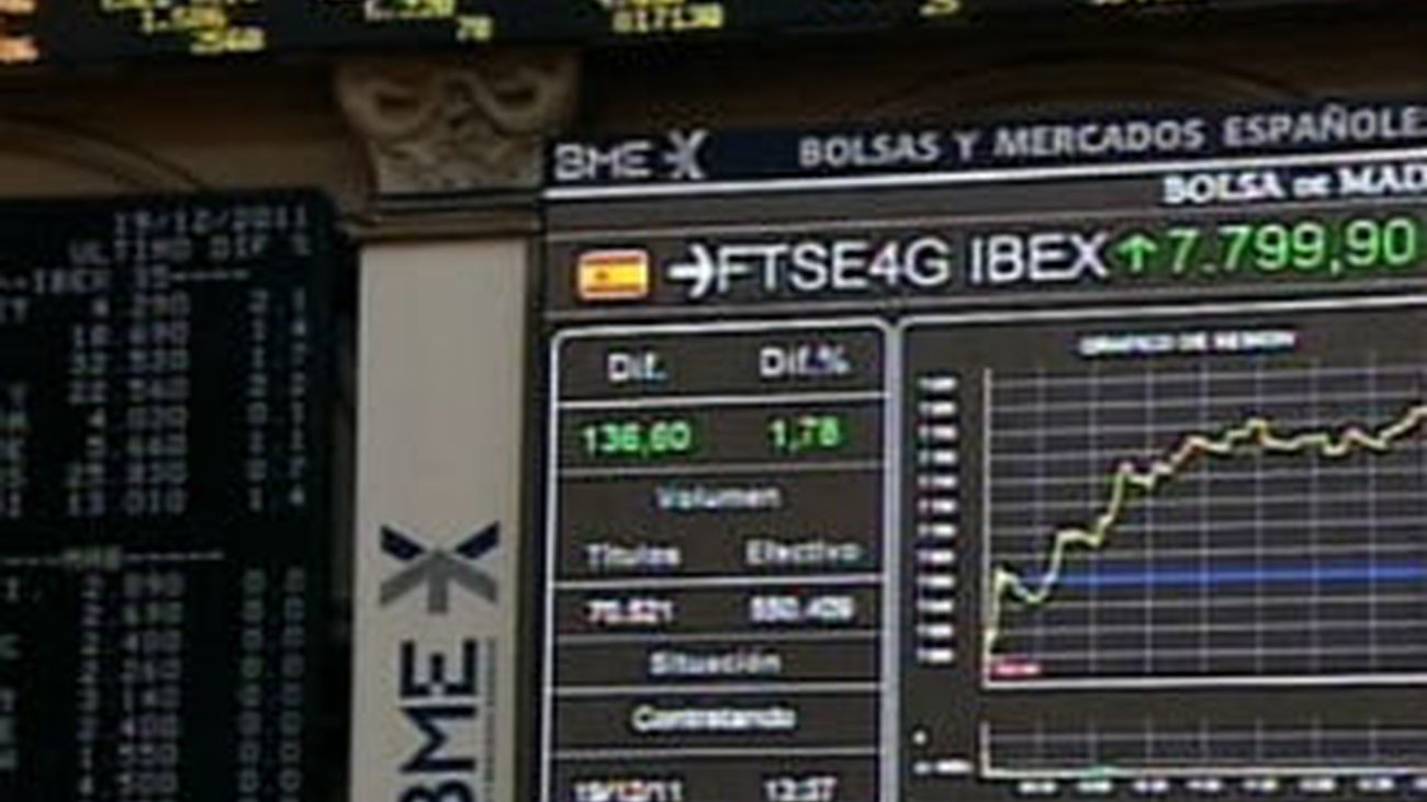 El Ibex 35 sube un 2,44% tras el éxito de la subasta del Tesoro