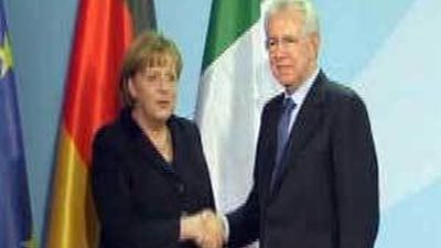 Monti logra el reconocimiento de Merkel a su programa de ajustes