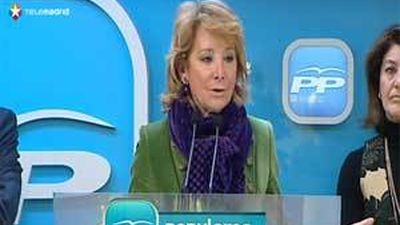Aguirre defiende la subida de impuestos de Rajoy que achaca a mala gestión del PSOE